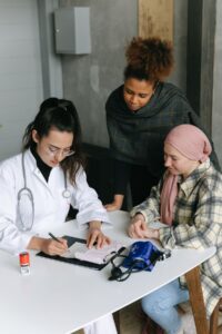 Illustrative consultation in a clinical setting