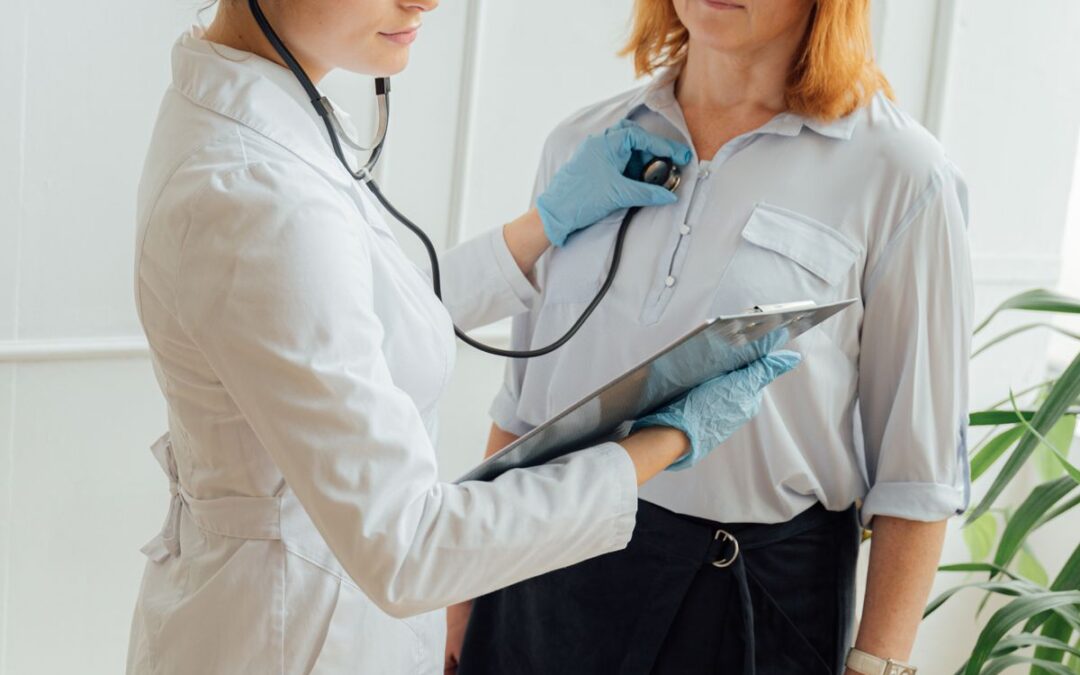 Stethoscope used during a clinical examination